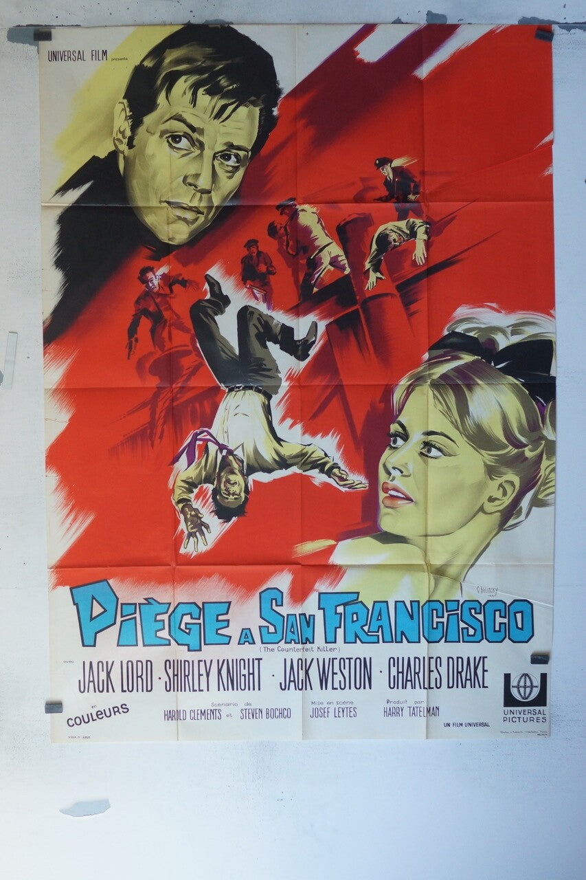 PIÈGE A SAN FRANCISCO MOVIE POSTER ORIGINAL 120x160 JACK LORD – SHIRLEY KNIGHT