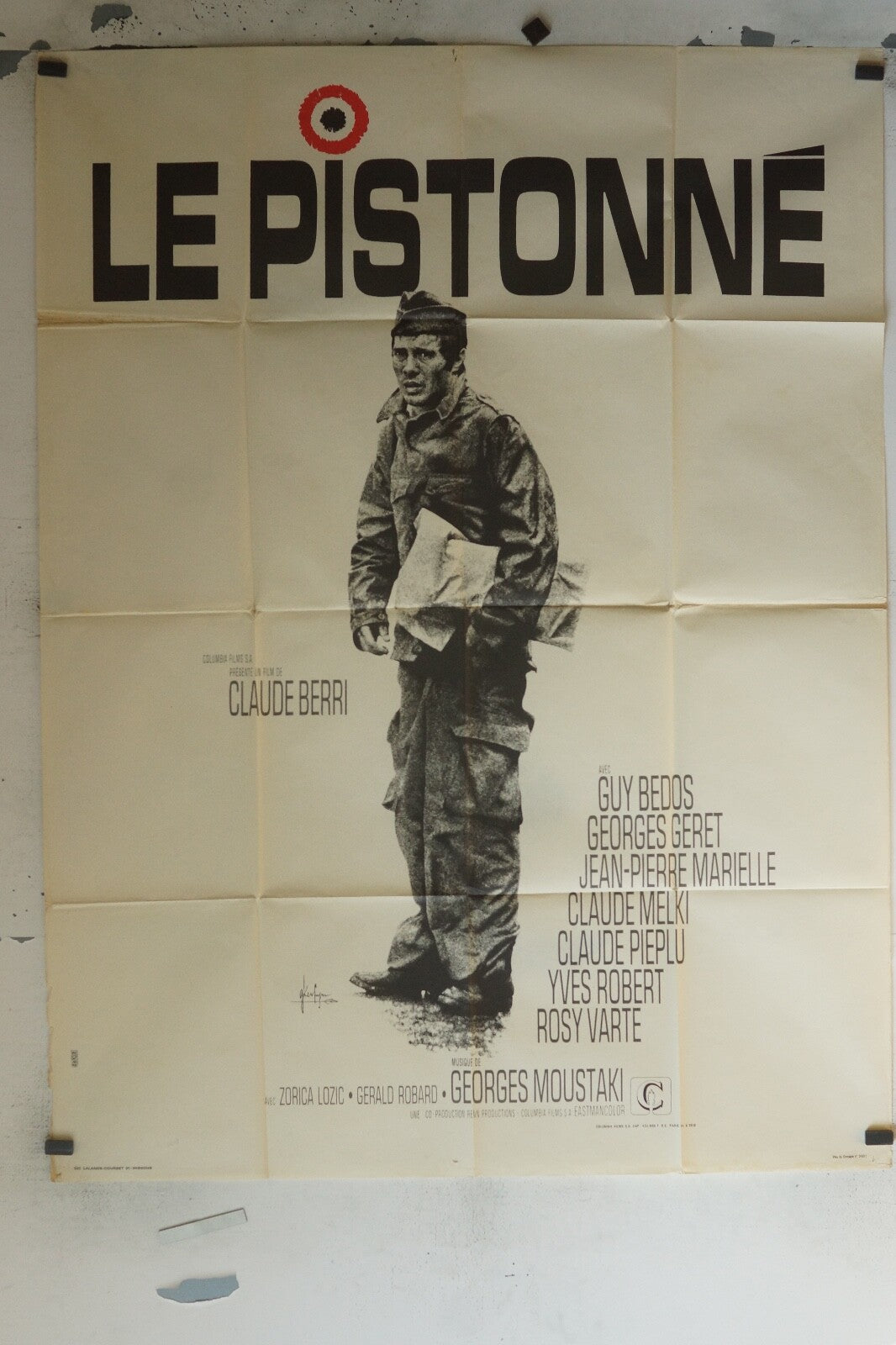 LE PISTONNÉ MOVIE POSTER ORIGINAL 120x160 GUY BEDOS