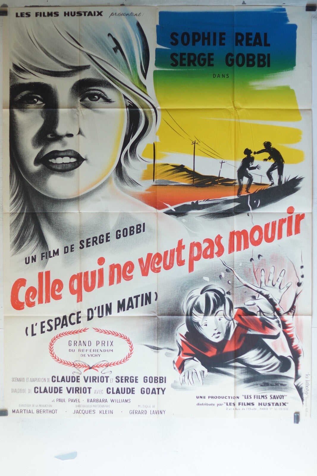 CELLE QUI NE VEUT PAS MOURIR MOVIE POSTER ORIGINAL 120x160 Sophie Real ,