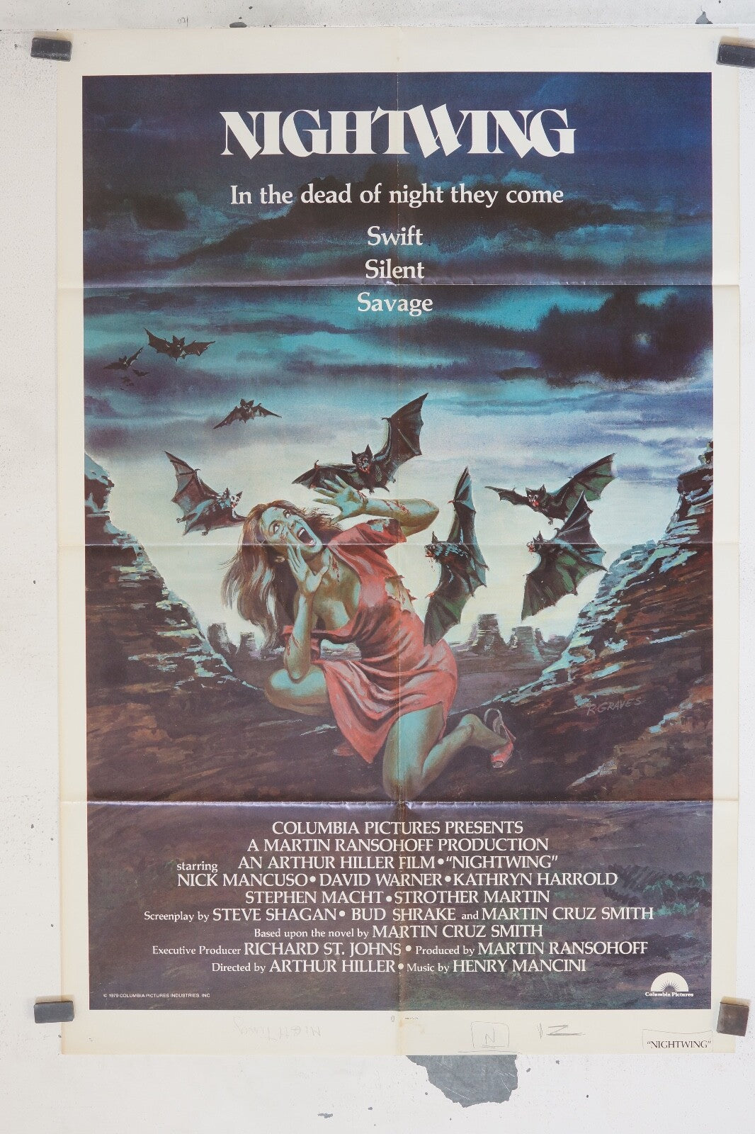 NIGHTWING MOVIE ORIGINAL POSTER (69x103), Arthur Hiller