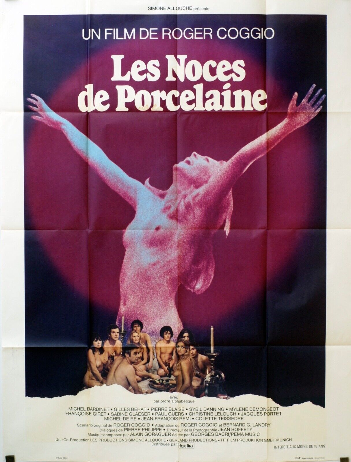 LES NOCES DE PORCELAINES POSTER ORIGINAL 120x160 MICHEL BARDINET