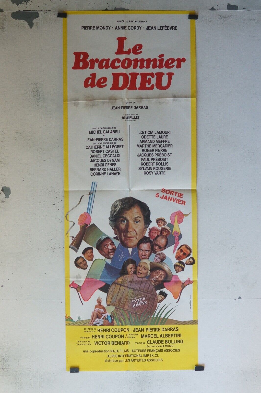 LE BRACONNIER DE DIEU MOVIE POSTER ORIGINAL 60x160 CATHERINE ALLEGRET