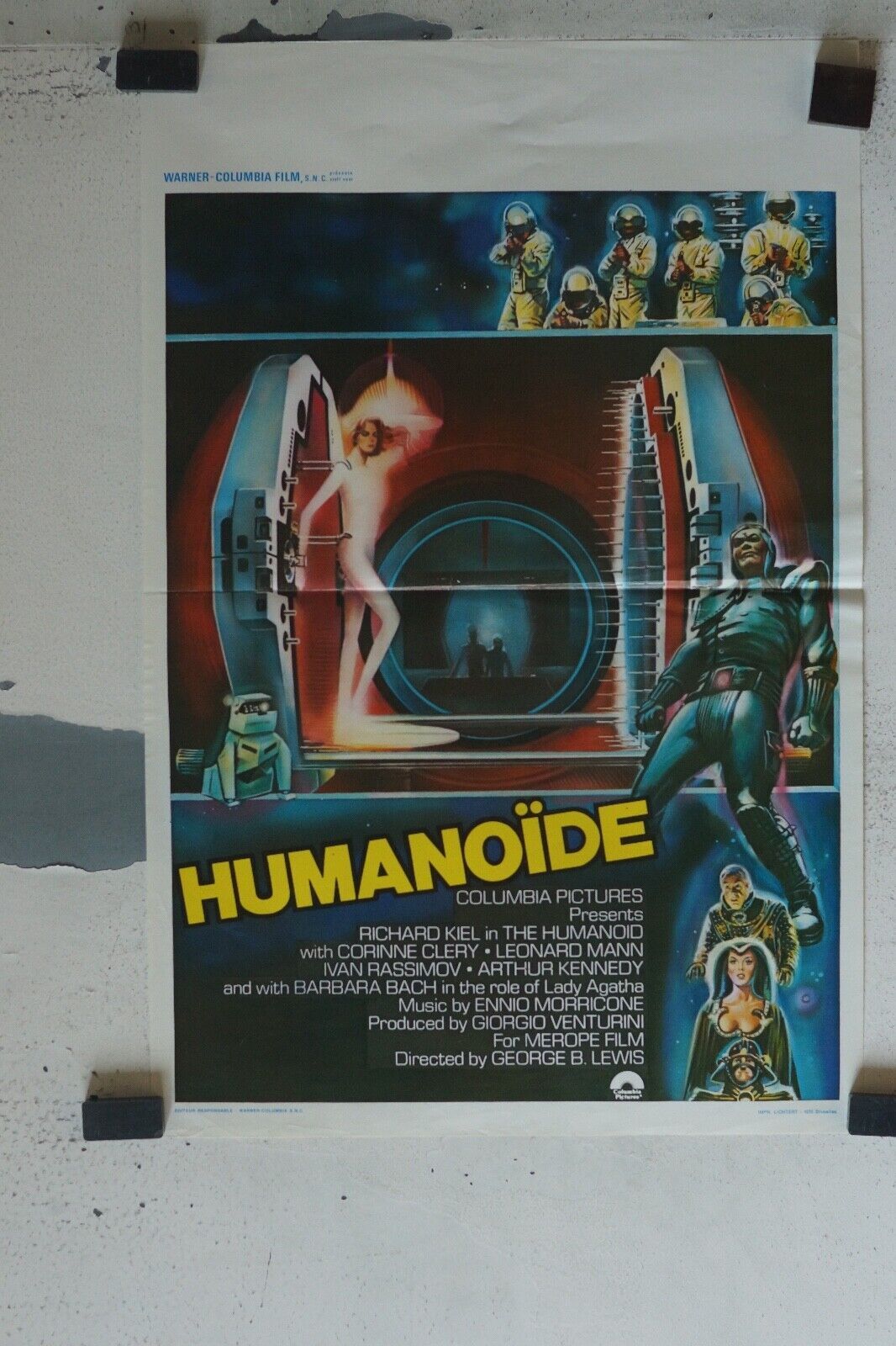HUMANOIDE ORIGINAL MOVIE POSTER 55X37 CORINNE CLERY