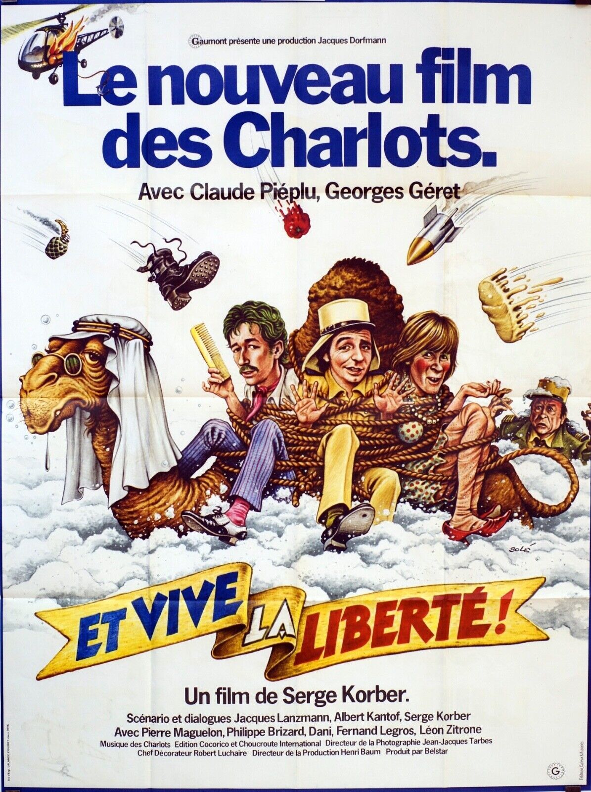 ET VIVE LA LIBERTÉ Movie poster ORIGINAL (120x160) JACQUES LANZMANN