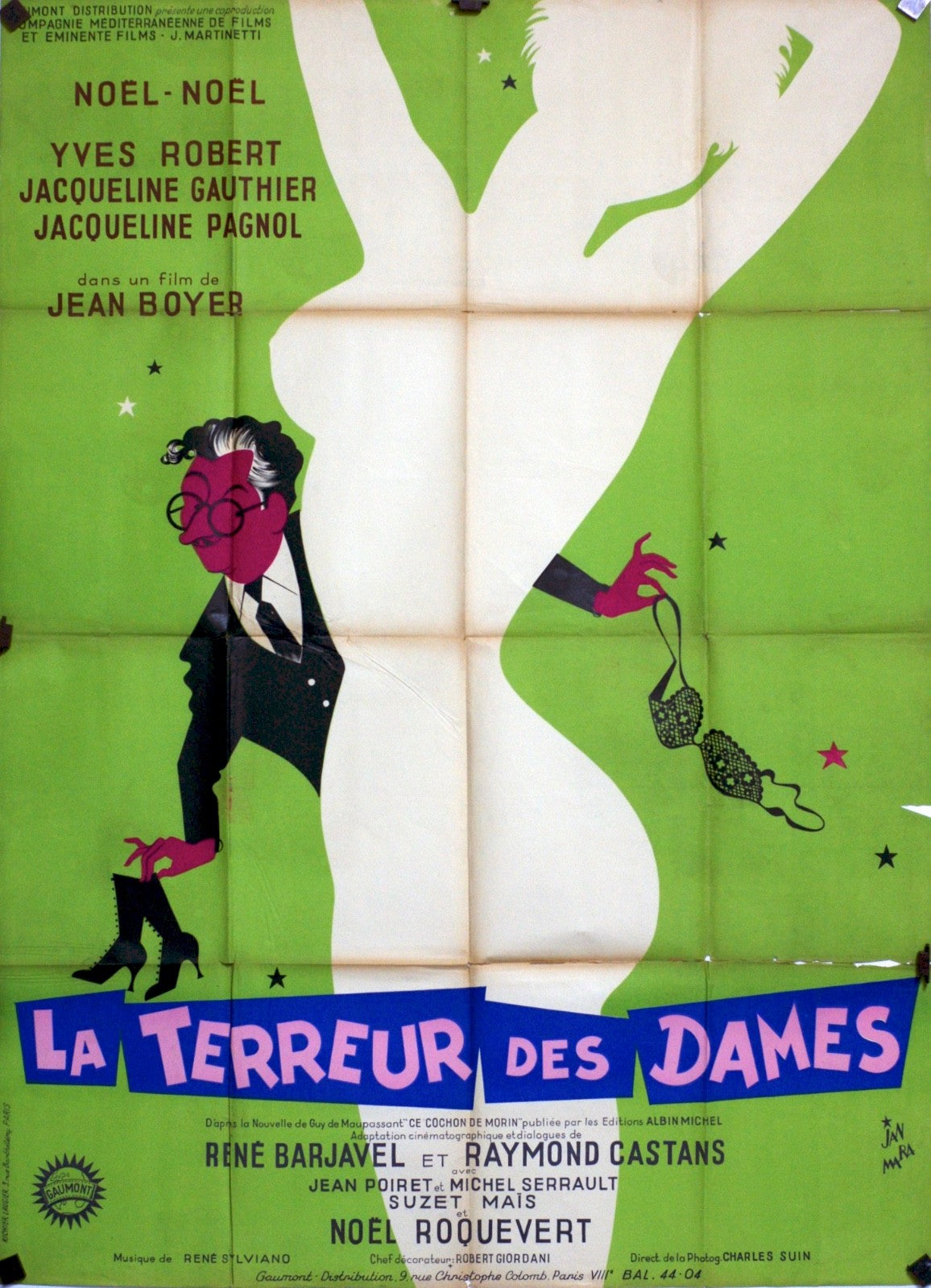 LA TERREUR DES DAMES NOEL NOEL MOVIE POSTER ORIGINAL 120x160