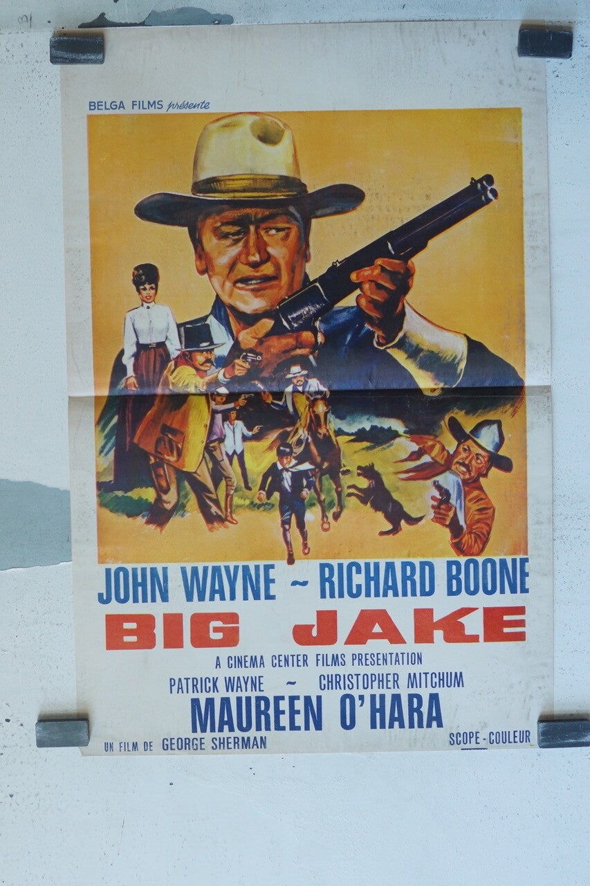 BIG JAKE MOVIE POSTER BELGIAN POSTER ORIGINAL 36,5X54 JOHN WAYNE, RICHARD BOONE