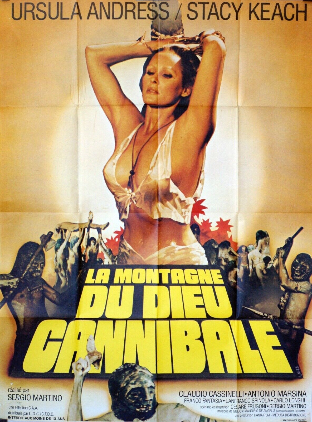LA MONTAGNE DU DIEU CANNIBALE MOVIE POSTER ORIGINAL 120x160 URSULA ANDRESS