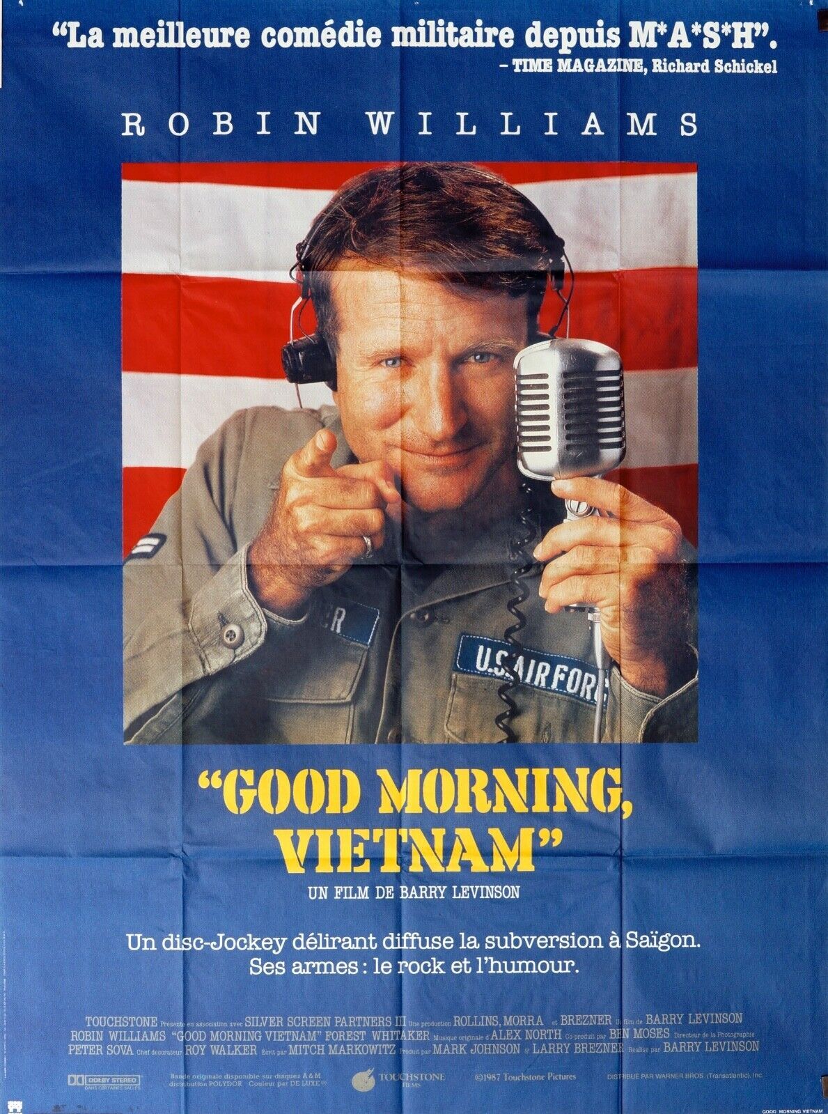 GOOD MORNING VIETNAM MOVIE POSTER ORIGINAL 120X160 ANGELICA HUSTON
