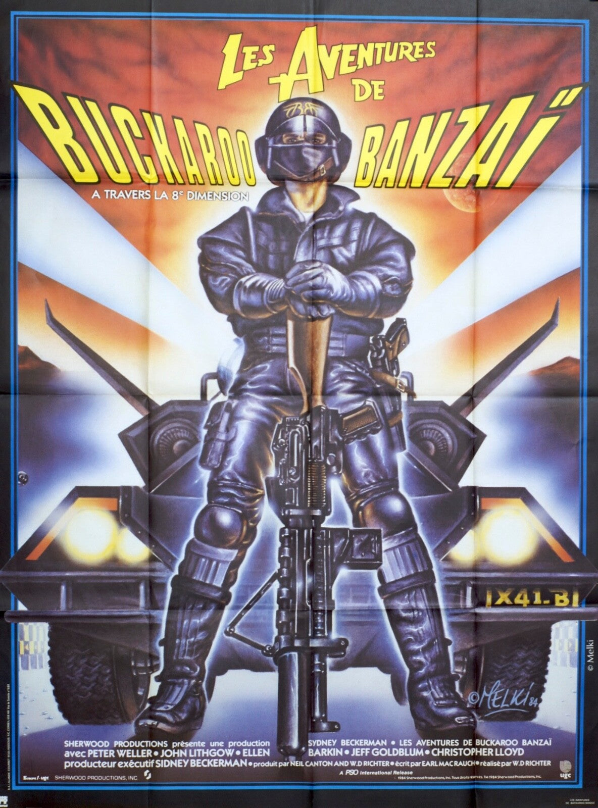 LES AVENTURES DE BUCKAROO BANZAÏ ORIGINAL MOVIE POSTER 120x160 PETER WELLER