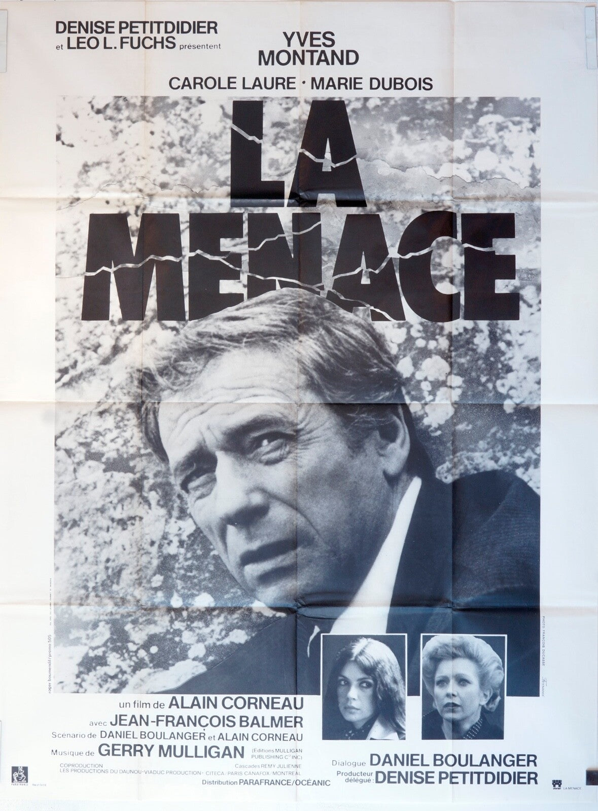 LA MENACE 120X160 POSTER ORGINAL YVES MONTAND