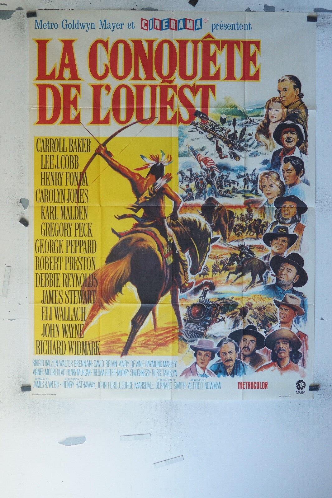 LA CONQUETE DE L’OUEST MOVIE POSTER ORIGINAL (120X160) CARROLL BAKER