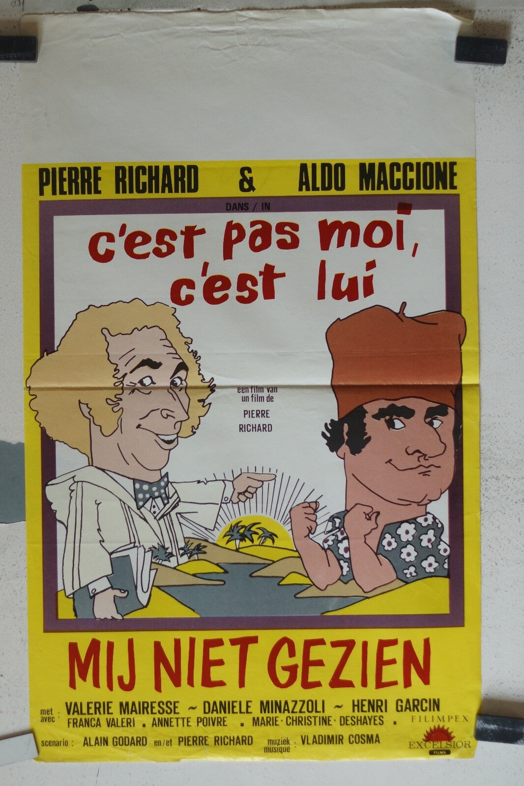 C’EST PAS MOI , C’EST LUI (BELGE) MOVIE POSTER ORIGINAL 55x36 Pierre Richard