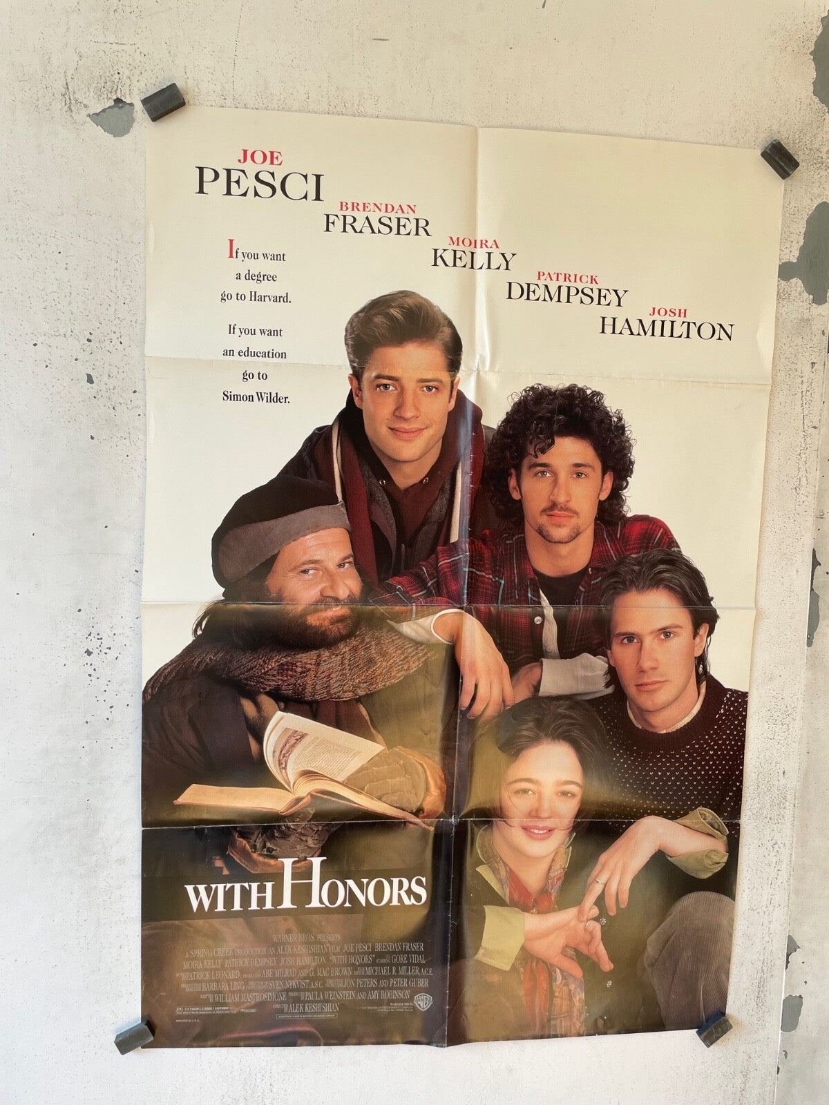 WITH HONORS ORIGINAL MOVIE POSTER (70X100) JOE PESCI, BRENDAN FRASER