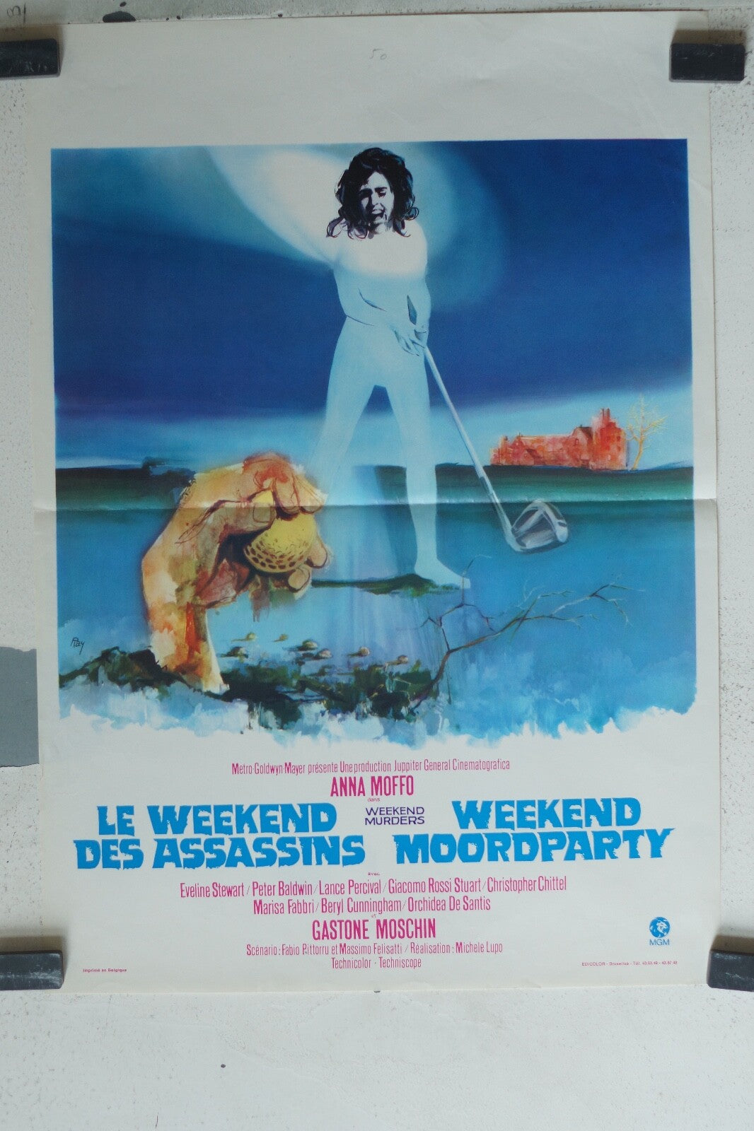 WEEKEND DES ASSASSINS (LE) ORIGINAL MOVIE POSTER 55X36 Anna Moffo