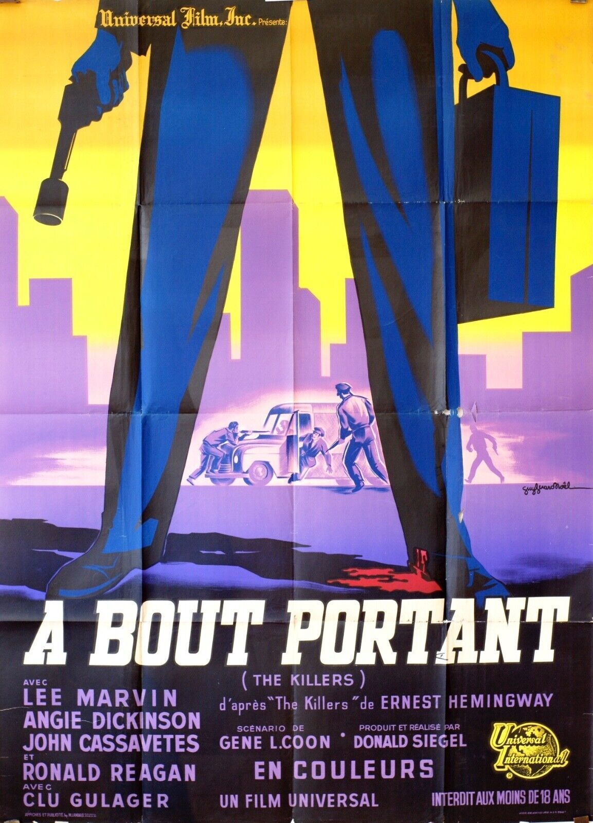 A BOUT PORTANT POSTER ORIGINAL 120x160 CLARK GABLE