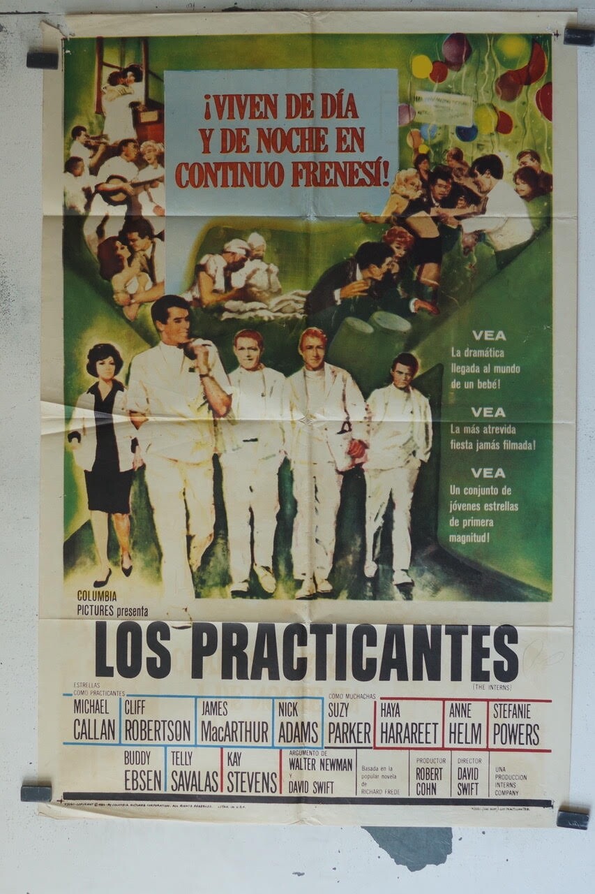 LOS PRATICANTES (THE INTERNS) ORIGINAL MOVIE POSTER 70 X 100 MICHAEL CALLAN