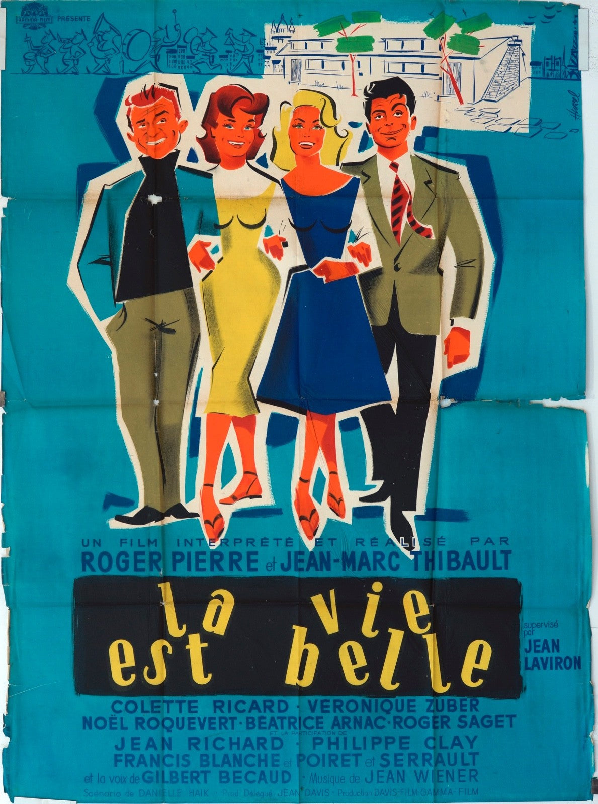 LA VIE EST BELLE ROGER PIERRE 120x160 MOVIE POSTER ORIGINAL