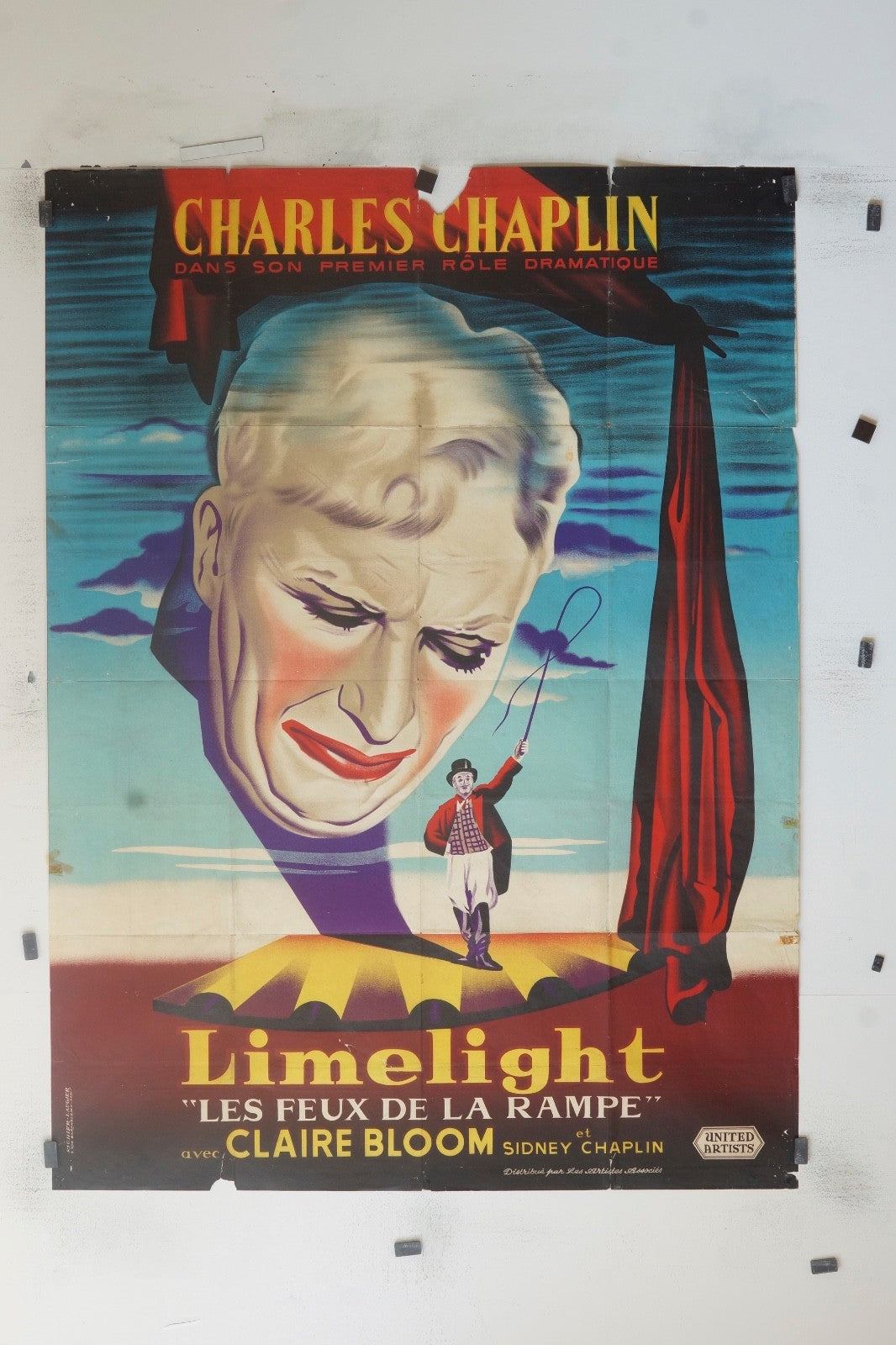 LIMELIGHT CHARLIE CHAPLIN MOVIE POSTER ORIGINAL 120x160