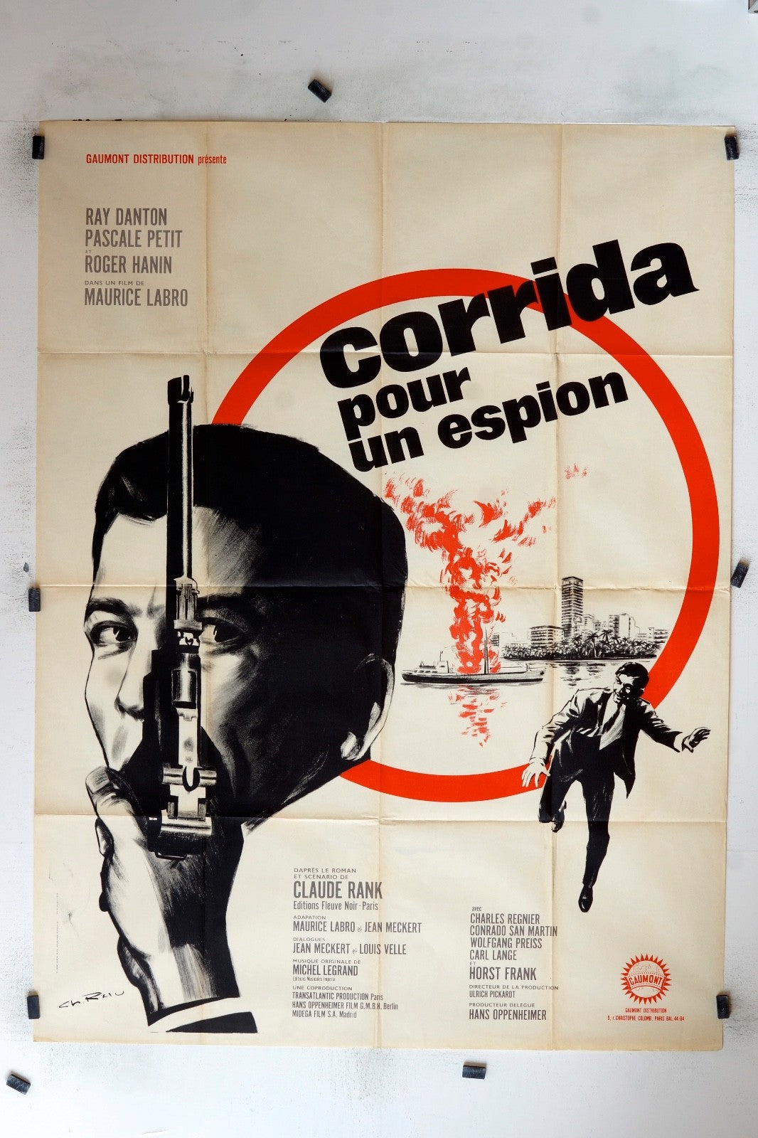 CORRIDA POUR UN ESPION RAY DANTON ORIGINAL MOVIE POSTER 120x160