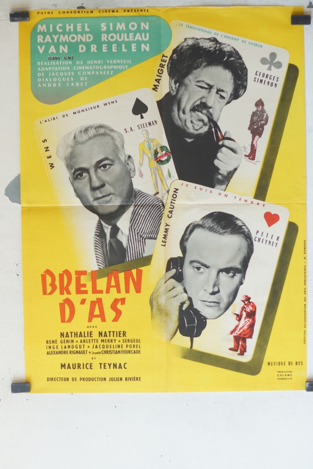 BRELAN D’AS MOVIE POSTER ORIGINAL (60X80) Raymond Rouleau , John Van Dreelen