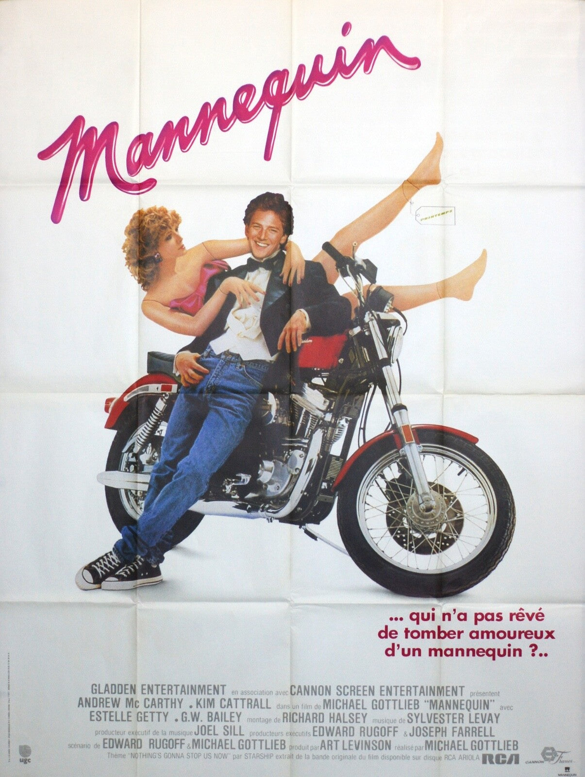 MANNEQUIN MOVIE POSTER ORIGINAL 120x160 ANDREW MC CARTHY