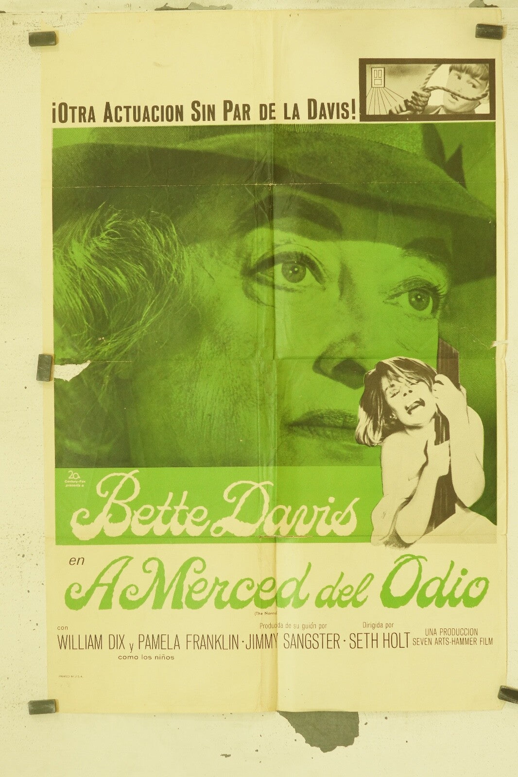 A MERCED DEL ODIO 70x100 ORIGINAL POSTER BETTE DAVIS