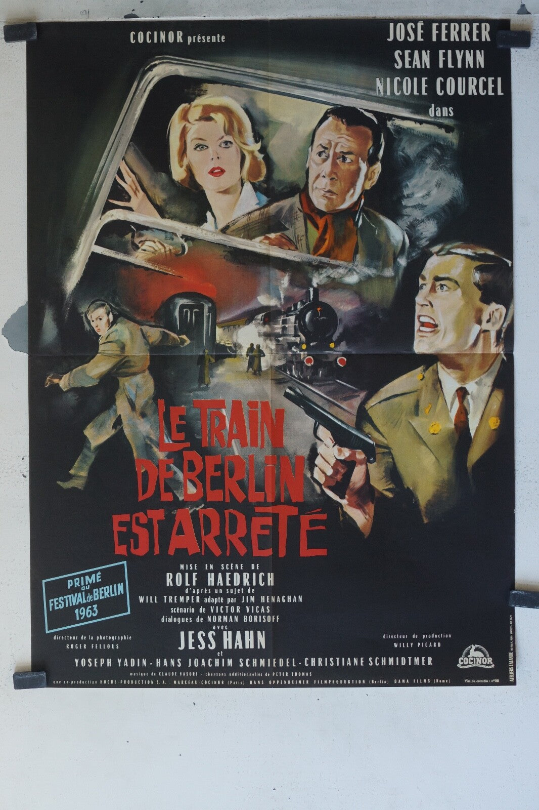 TRAIN DE BERLIN EST ARRETE (LE) MOVIE POSTER ORIGINAL (60X80) José Ferrer
