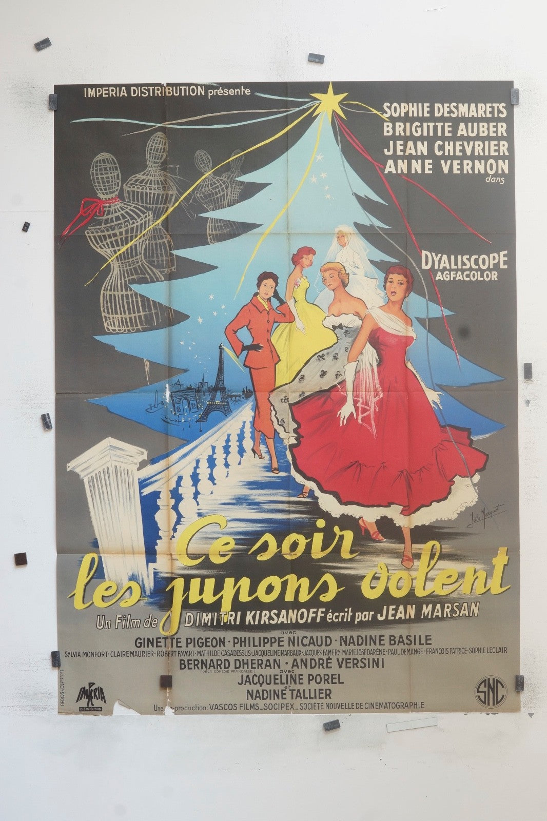 CE SOIR LES JUPONS VOLENT SOPHIE DESMARETS MOVIE POSTER ORIGINAL (120X160)