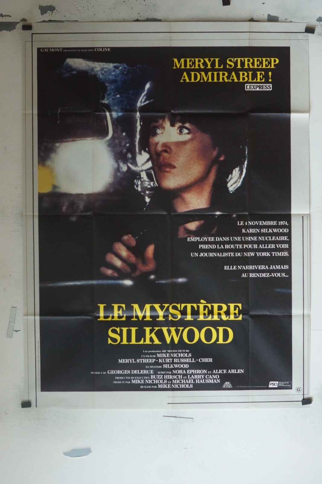 LE MYSTÈRE DE SILKWOOD POSTER ORIGINAL 120x160 ROBERT REDFORD