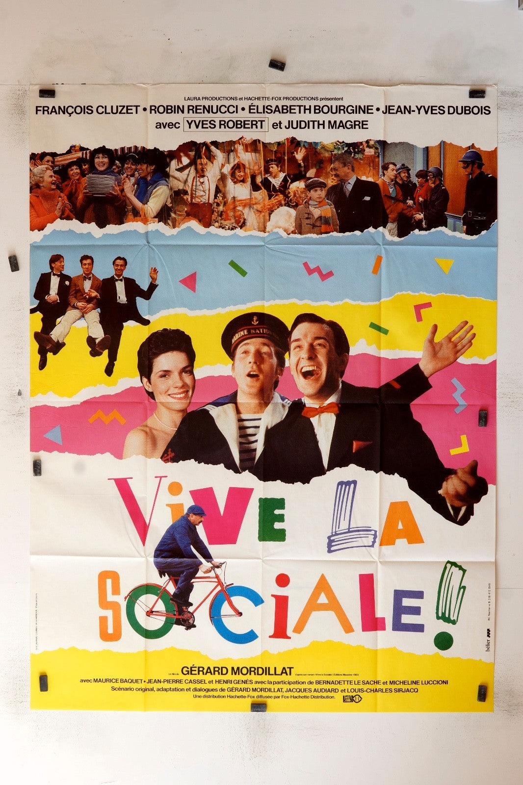 VIVE LA SOCIALE FRANCOIS CLUZET 120x160 ORIGINAL MOVIE POSTER