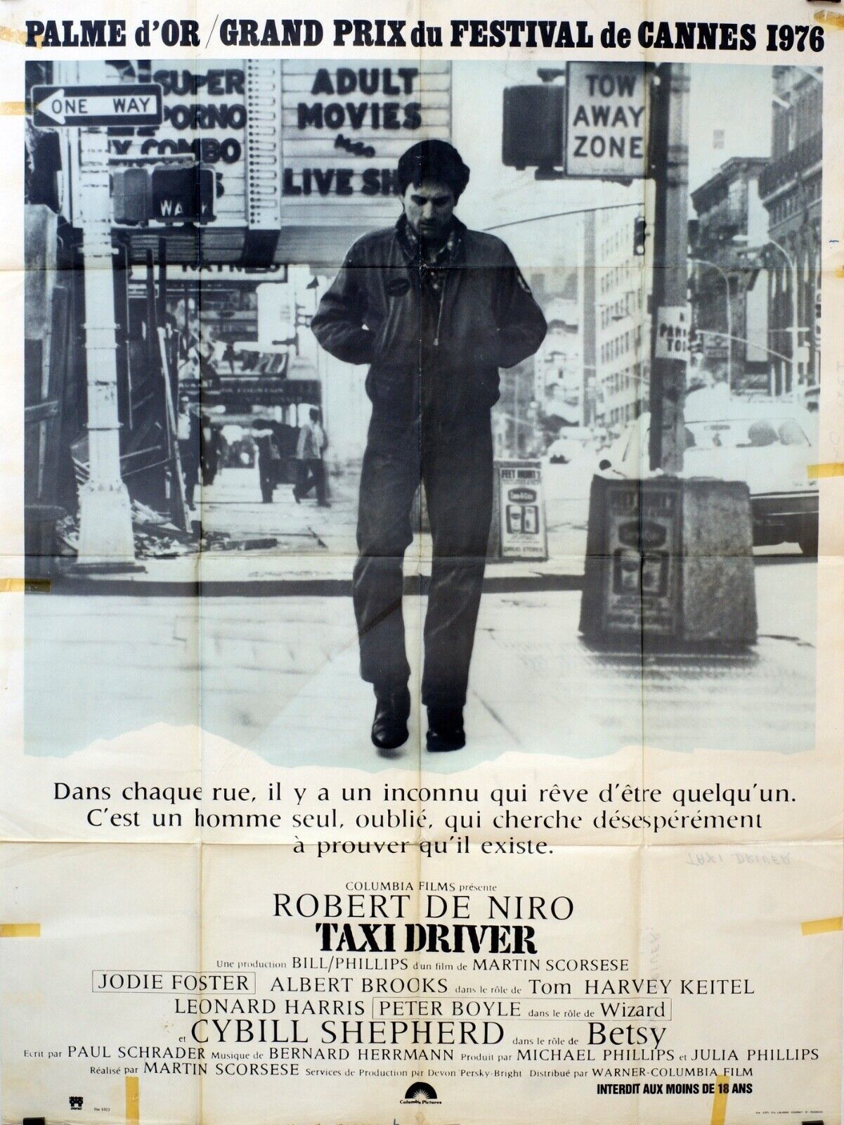 TAXI DRIVER MOVIE POSTER ORIGINAL120x160 ROBERT DE NIRO