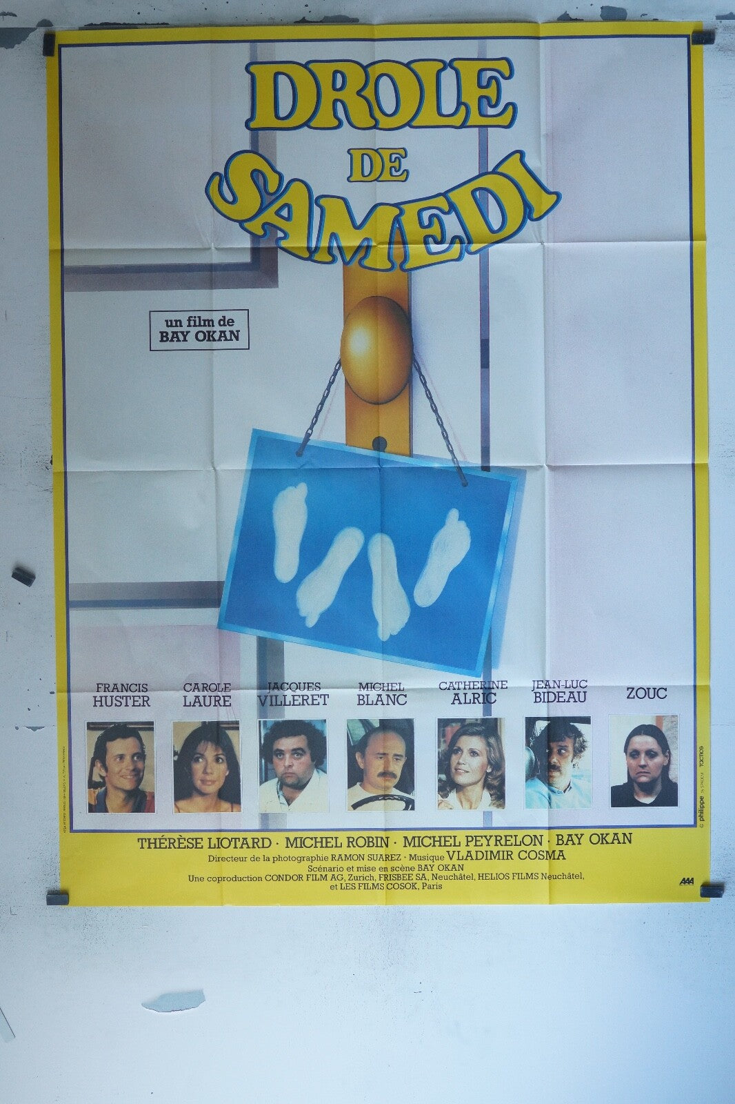 DROLE DE SAMEDI MOVIE POSTER ORIGINAL 120x160 FRANCIS HUSTER – CAROLE LAURE