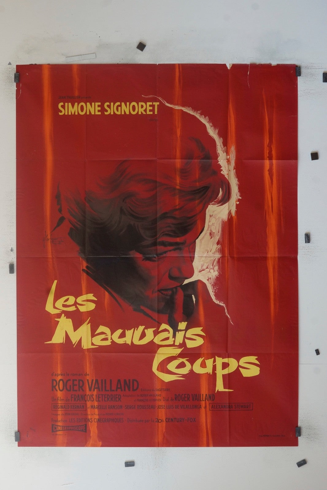 LES MAUVAIS COUPS SIMONE SIGNORET MOVIE POSTER ORIGINAL (120X160)