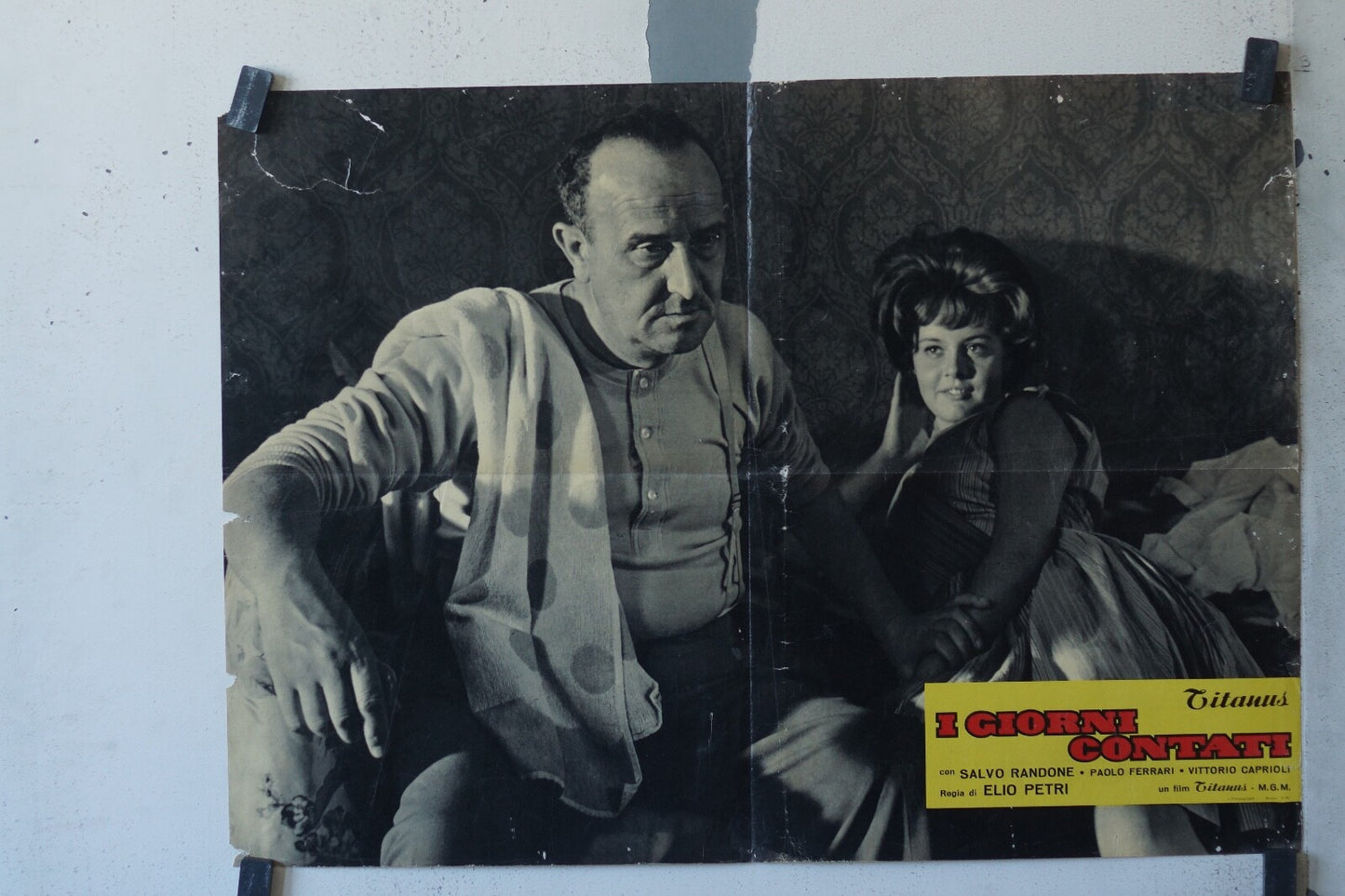I GIORNI CONTATI ORIGINAL MOVIE POSTER 67x49 Salvo Randone , Franco Sportelli