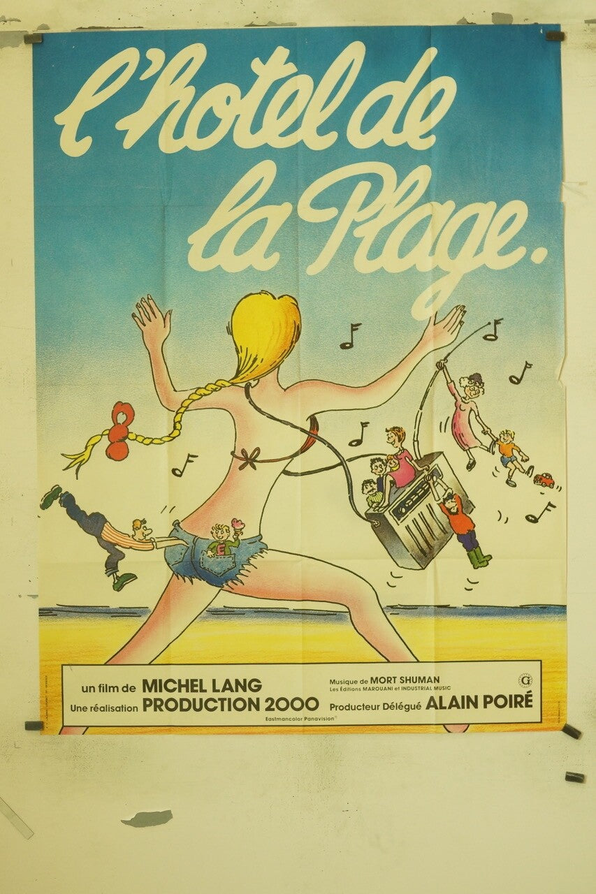 L’HÔTEL DE LA PLAGE 120X160 MICHEL LANG ORIGINAL POSTER