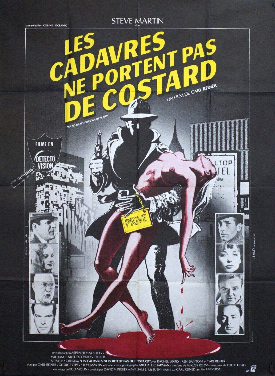LES CADAVRES NE PORTENT PAS DE COSTARD POSTER ORIGINAL 120x160 STEVE MARTIN