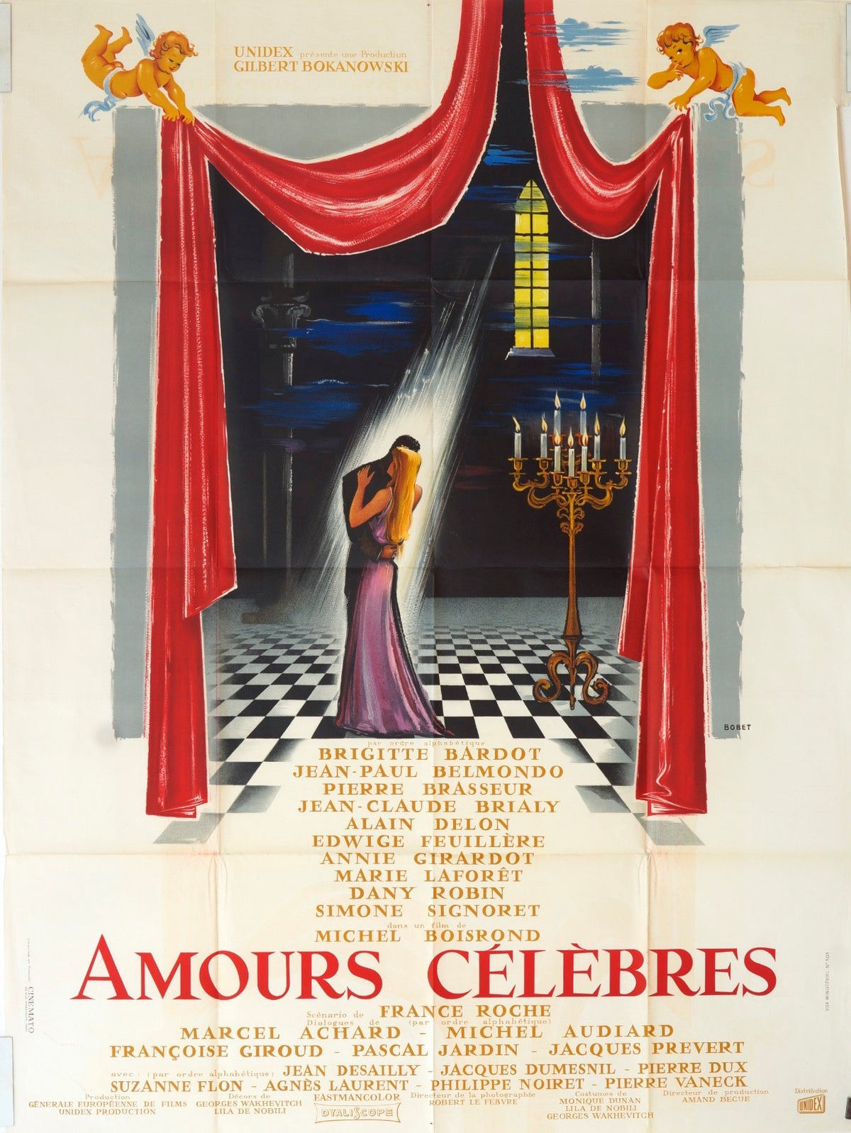 AMOURS CÉLÈBRES BRIGITTE BARDOT MOVIE POSTER ORIGINAL 120x160