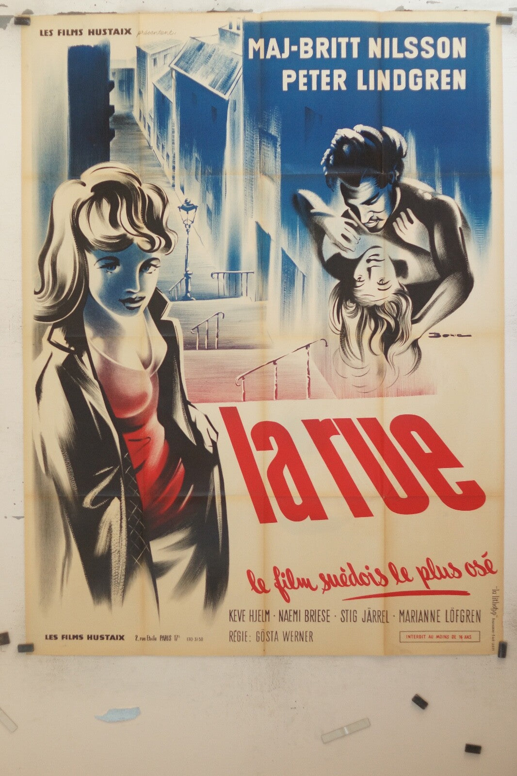 LA RUE POSTER ORIGINAL 120x160 MAJ-BRITT NILSON – PETER LINDGREN