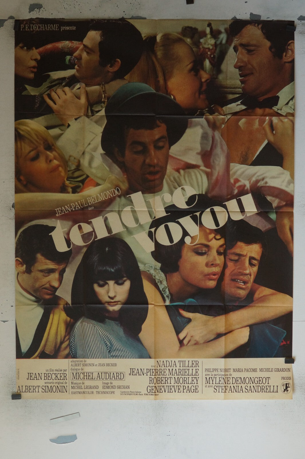 TENDRE VOYOU MOVIE POSTER ORIGINAL 120x160 JEAN PAUL BELMONDO