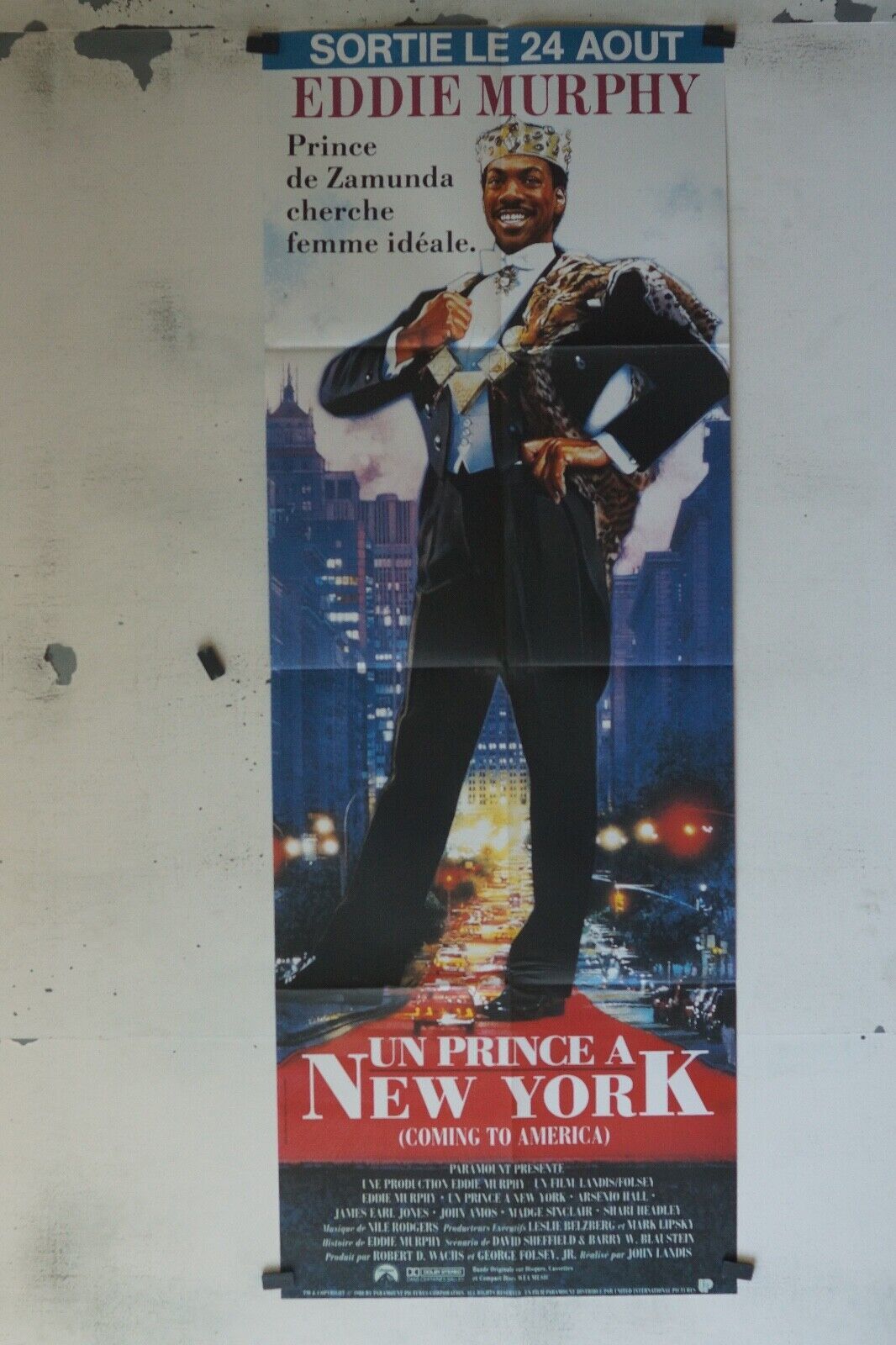 UN PRINCE À NEW YORK MOVIE POSTER ORIGINAL 60x160 EDDIE MURPHY