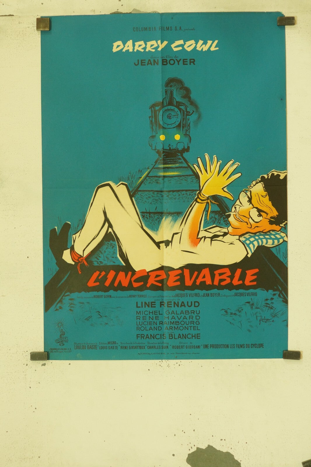 L’INCREVABLE POSTER ORIGINAL (60X80) BARRY COWL – JEAN BOYER