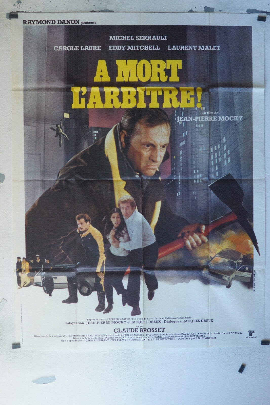 A MORT L’ARBITRE MOVIE POSTER ORIGINAL 120x160 MICHEL SERRAULT