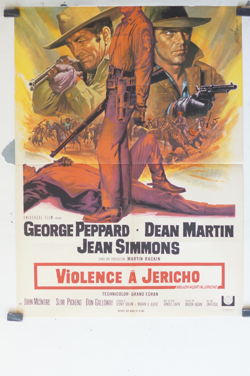 VIOLENCE A JERICHO MOVIE POSTER ORIGINAL (60X80) Dean Martin , George Peppard