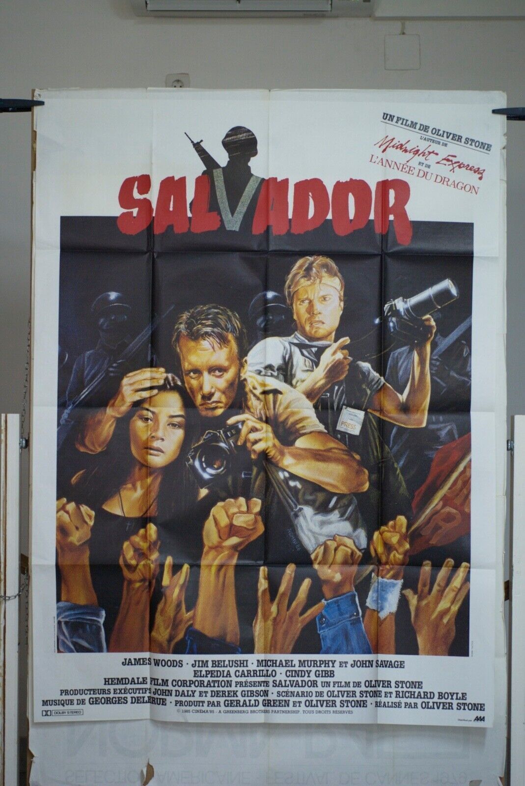 SALVADOR ORIGINAL MOVIE POSTER 120x160 JAMES WOODS