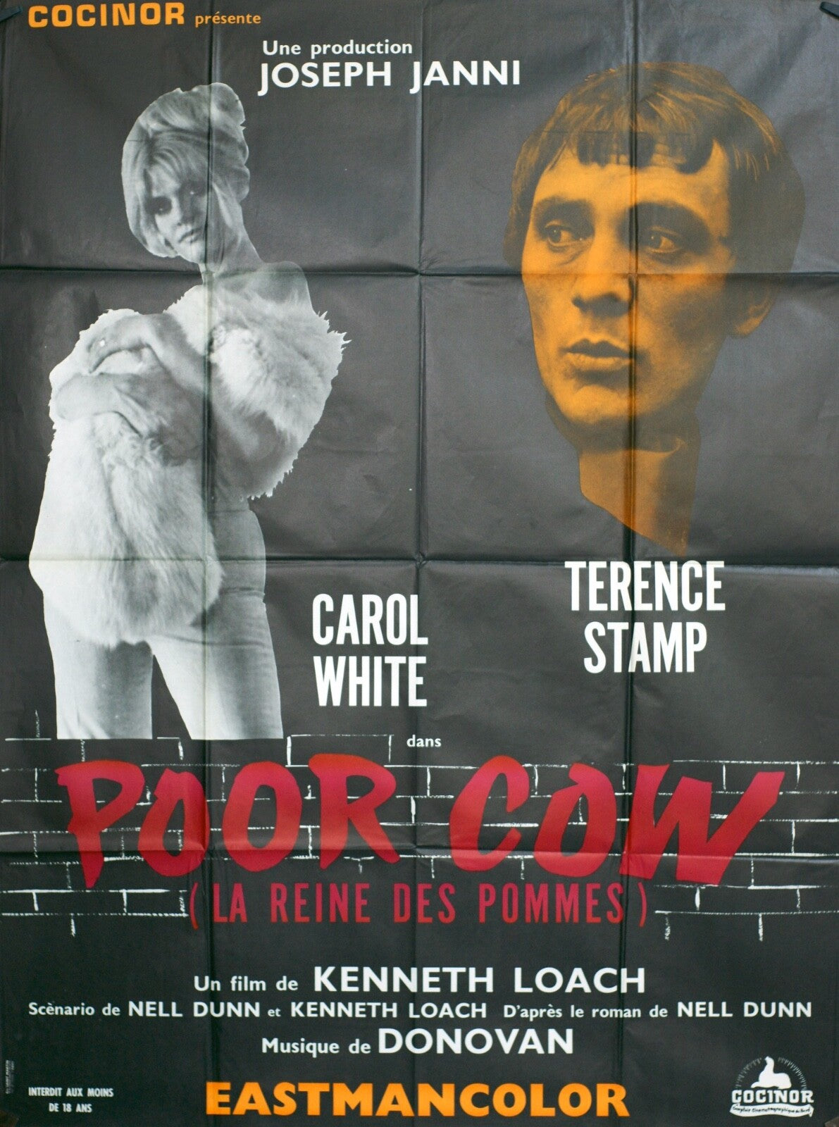 POOR COW ORIGINAL POSTER 120X160 (LA REINE DES POMMES) Kenneth Loach