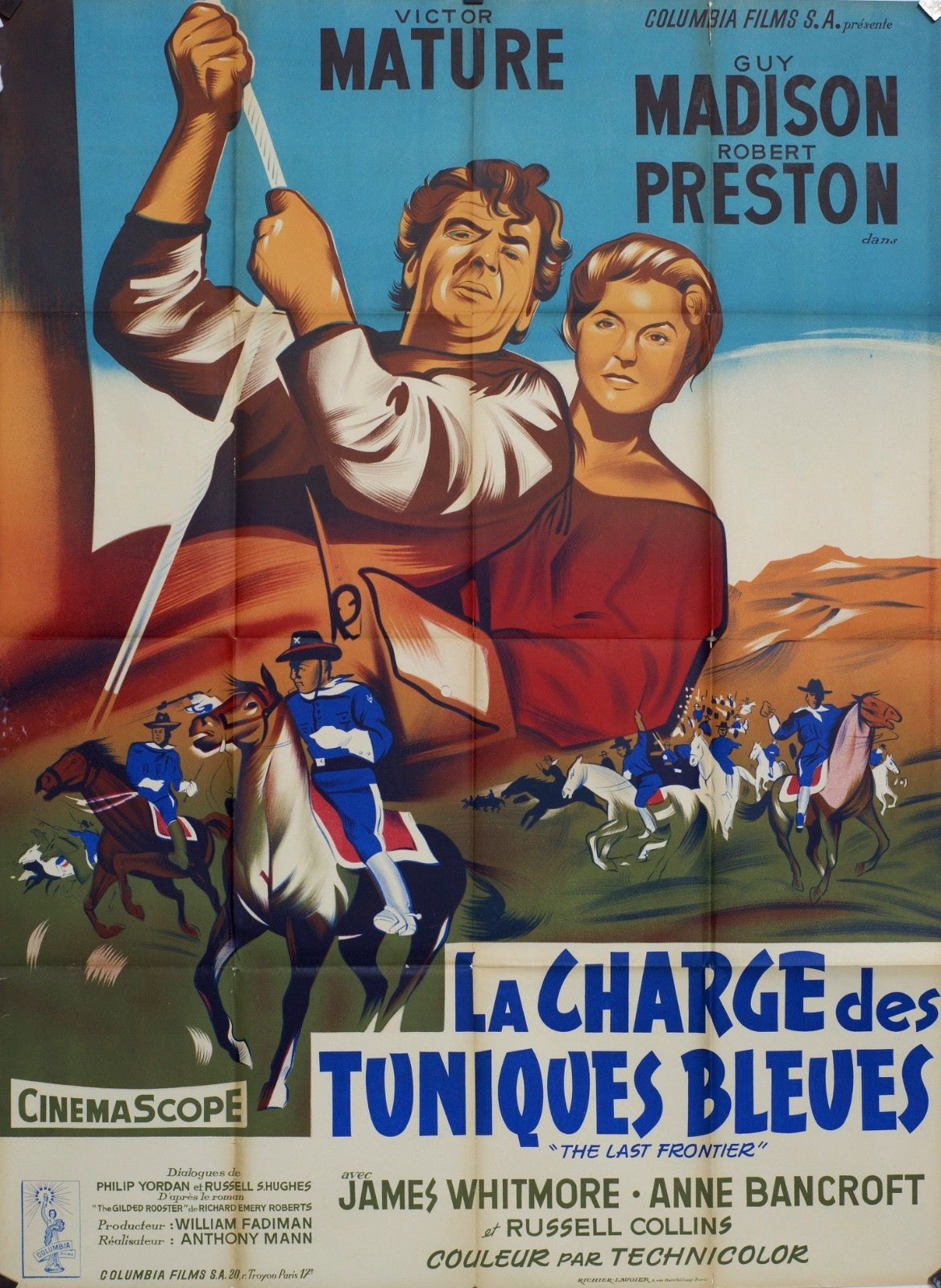 LA CHARGE DES TUNIQUES BLEUES VICTOR MATURE MOVIE POSTER ORIGINAL 120x160