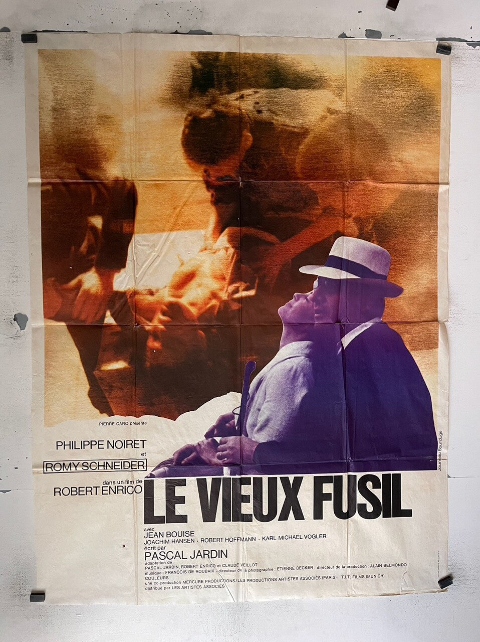 LE VIEUX FUSIL MOVIE POSTER ORIGINAL 120x160 PHILIPPE NOIRET – ROMY SCHNEIDER