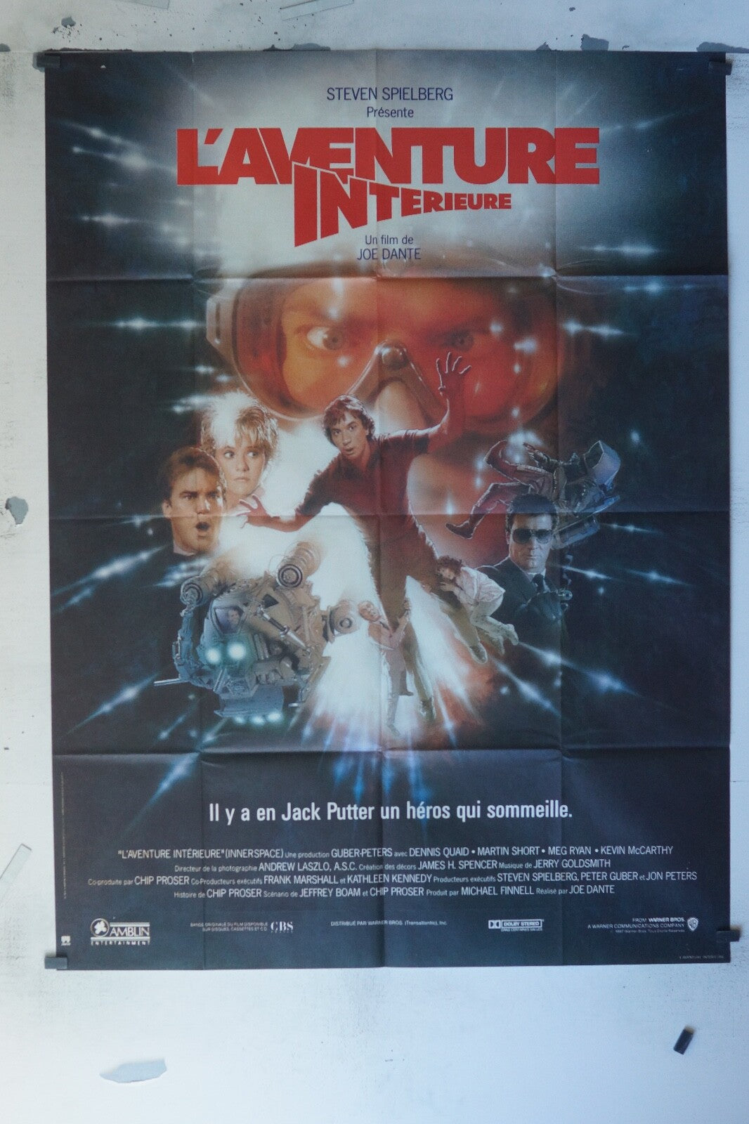 L’AVENTURE INTÉRIEURE MOVIE POSTER ORIGINAL 120x160 DENNIS QUAID