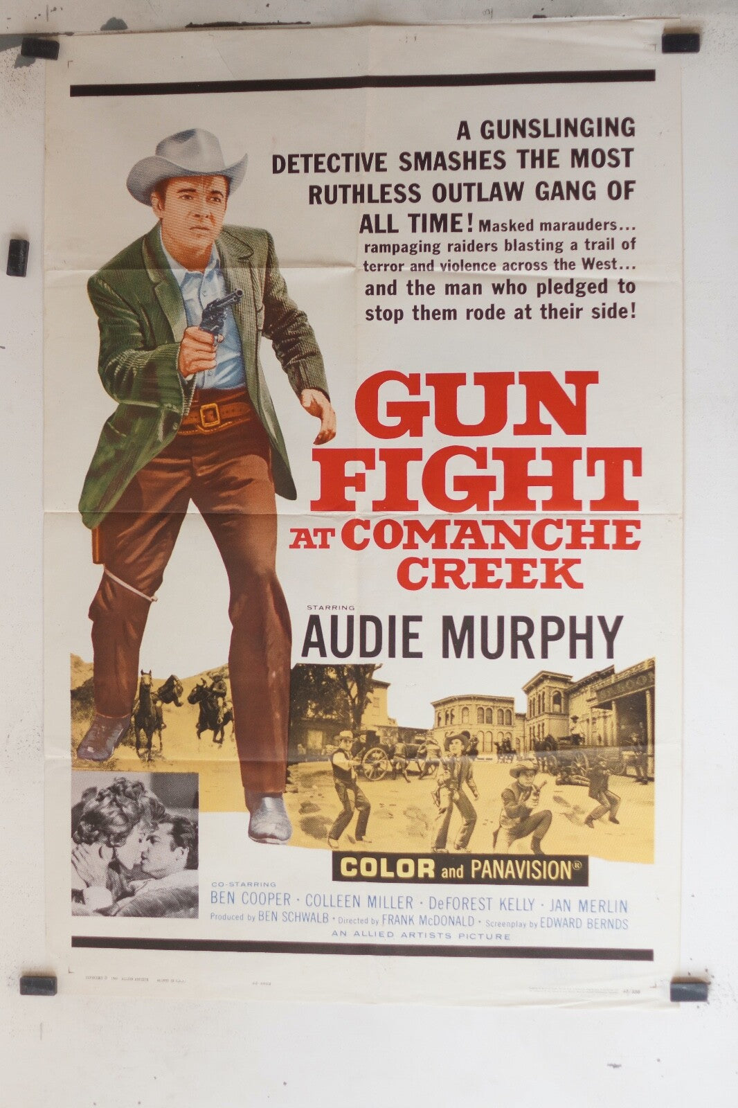 GUNFIGHT AT COMANCHE CREEK (1963) 70x100 ORIGINAL MOVIE POSTER BEN COOPER