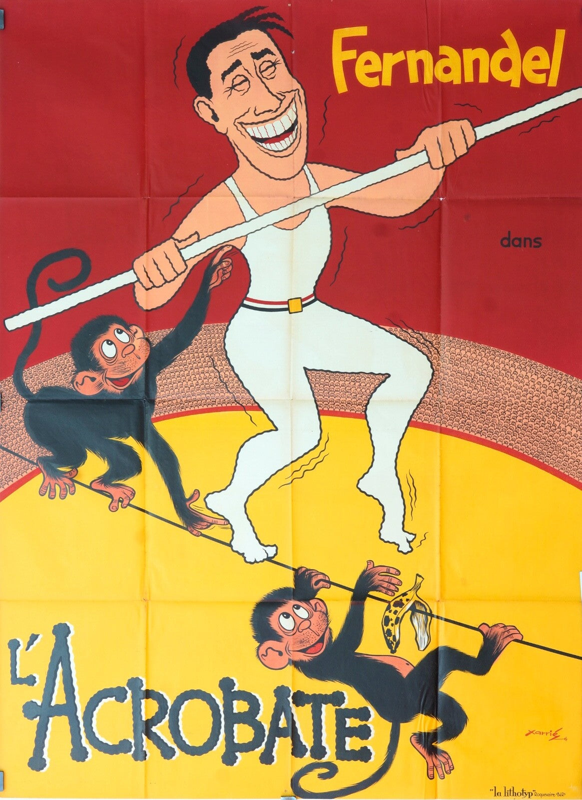 L’ACROBATE POSTER ORIGINAL 120x160 FERNANDEL